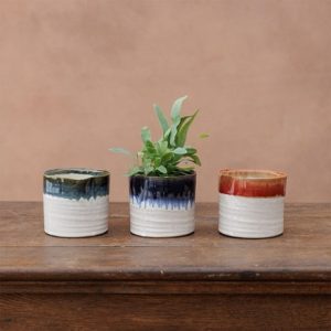 Wonky mini ombre plant pot - set of 3