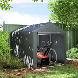 1.6 X 2.2M Garden Storage Shed Portable Shed Tent Dark Grey