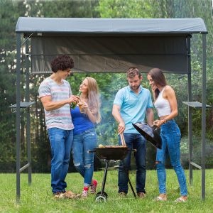 Bbq Grill Gazebo 217L X 141W X 216Hcm Black