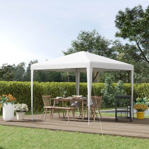 Garden Gazebo 270 X 270 X 200/254Cm White