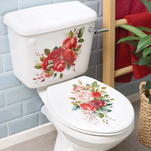 Set Of 2 Rose Toilet Stickers