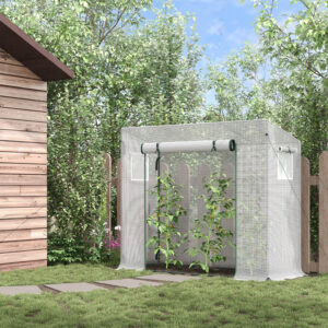 200X76X168Cm Walk-In Garden Greenhouse White
