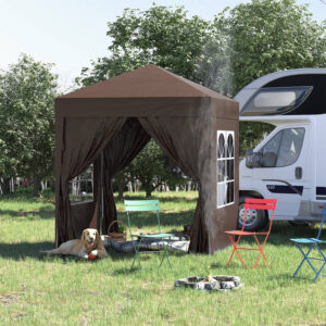 2Mx2M Pop Up Gazebo With Storage Bag Coffee