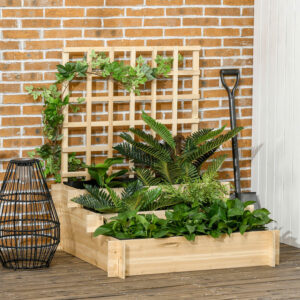 3 Tier Wooden Garden Planter Trellis