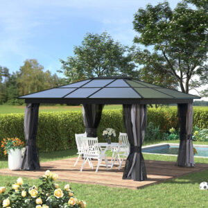 3.6 X 4M Aluminium Hardtop Gazebo