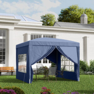 3Mx3M Pop Up Gazebo Marquee With Storage Bag Blue