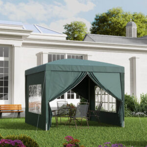 3Mx3M Pop Up Gazebo Marquee With Storage Bag Green