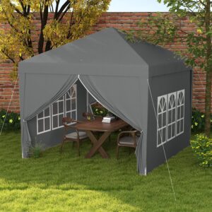 3Mx3M Pop Up Gazebo Marquee With Storage Bag Grey