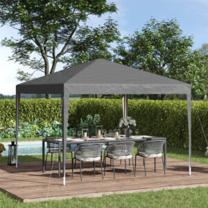 3X3M Garden Pop Up Gazebo Canopy Grey