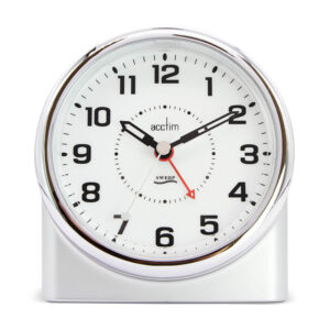 Acctim Central Analogue Alarm Clock Smartlite Superbrite Silver