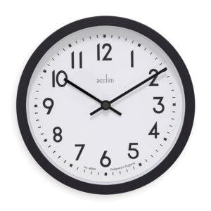Acctim Elstow Wall Clock Quartz Retro Style Soot 20Cm