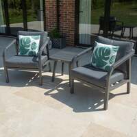 Bracken Outdoors Antigua Rope Aluminium Bistro Table & Chairs Garden Furniture Set