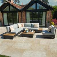 Bracken Outdoors Aruba Aluminium Rectangular Corner Garden Sofa Set with Coffee Table