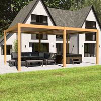 Bracken Outdoors Gemini 6m x 4m Wood Effect Rectangular Aluminium Garden Pergola, Mid June 2025