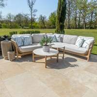 Bracken Outdoors Hampton Acacia Wood and Rope Square Corner Sofa Garden Furniture Set with Coffee Tables, Mid March 2026