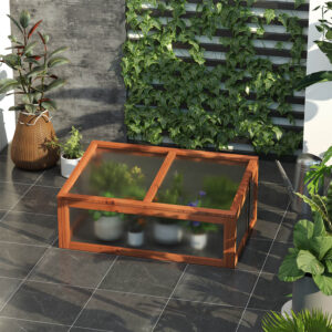 Brown Wooden Outdoor Greenhouse 100X65X40Cm