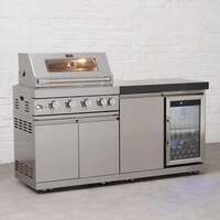Draco Grills 4 Burner BBQ Modular Outdoor Kitchen with Single Fridge Unit, Mid February 2026