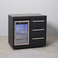 Draco Grills Fusion Outdoor Black Fridge and 3 Drawer Cabinet with Sintered Stone Top 60L, End of January 2026