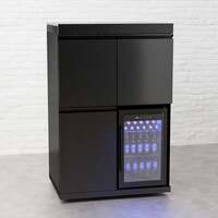 Draco Grills Outdoor Kitchen Black Stainless Steel Mid Height Single Fridge Cabinet