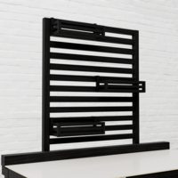 Draco Grills Teak Carbon Line Modular Outdoor Kitchen Add on Slatted Shelf with Hook on Boxes