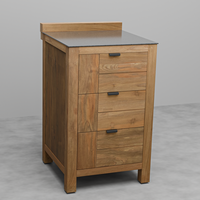 Draco Grills Teak Modular Outdoor Kitchen 3 Drawer Cabinet with Ceramic Top, End of May 2025