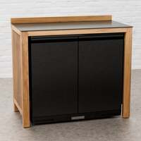 Draco Grills Teak Outdoor Black Stainless Steel Double Fridge Cabinet with Ceramic Top 208L, Mid March 2026