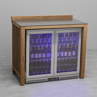 Draco Grills Teak Outdoor Double Fridge Cabinet with Ceramic Top 208L, Late April 2025