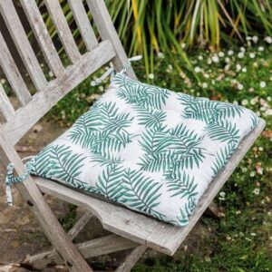 Fern print seat cushion