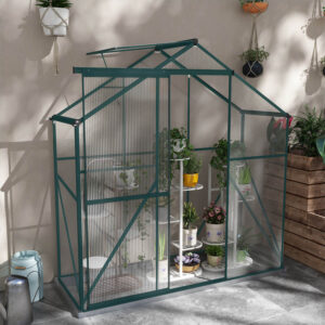 Green 6 X 2.5Ft Polycarbonate Greenhouse