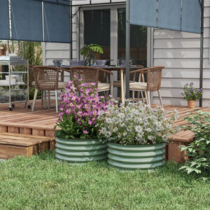 Green Set Of 2 Raised Garden Bed