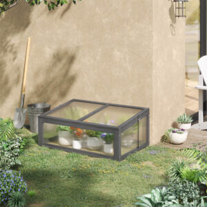 Grey Wooden Outdoor Greenhouse 100X65X40Cm