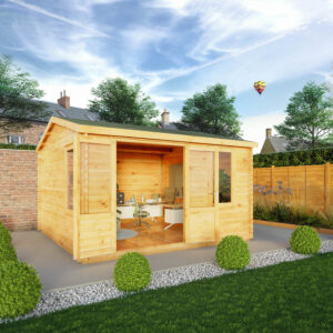 Mercia 4M X 4M Office Elite Log Cabin 28Mm