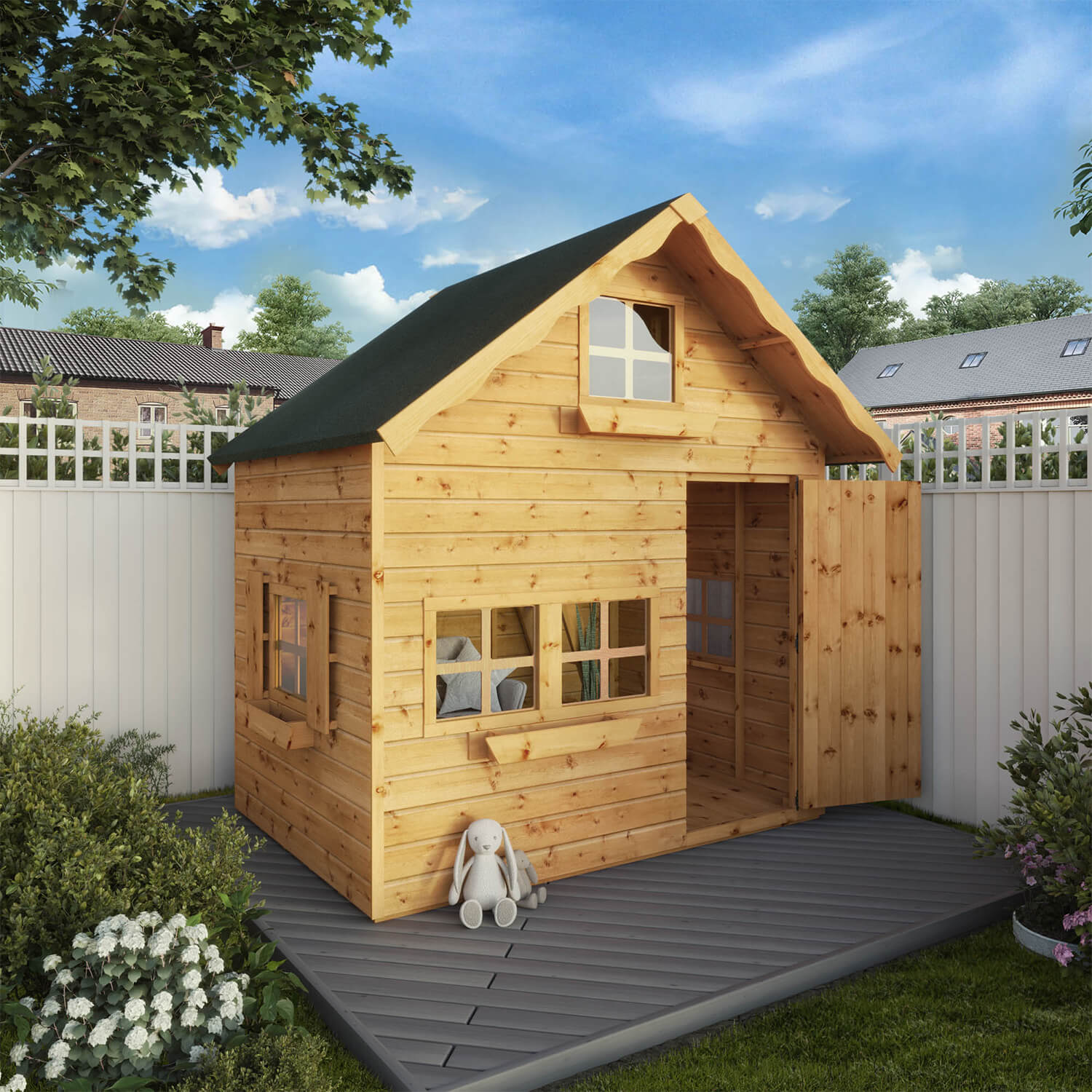 Mercia 7 X 5 Double Swiss Cottage Playhouse