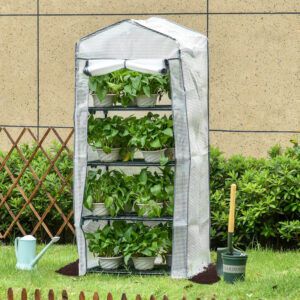 Mini Greenhouse 4-Tier White