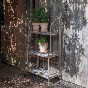 Mosaic tile plant stand