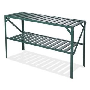 Premium greenhouse staging - green