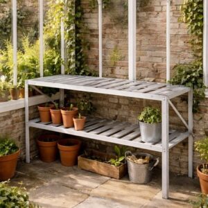 Premium greenhouse staging - silver