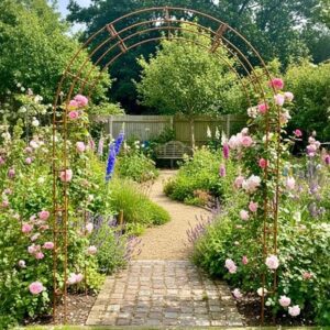Rose garden arch - rust