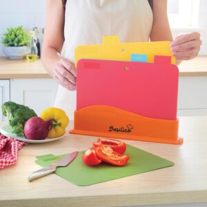 Set Of 4 Chopping Board With Stand