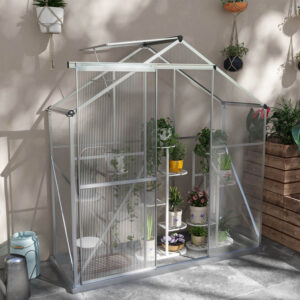 Silver 6 X 2.5Ft Polycarbonate Greenhouse