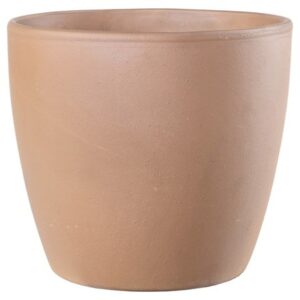 Terracotta egg pot - whitewash