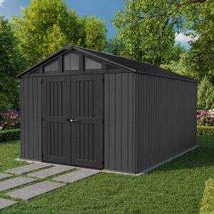 10' x 15' Keter Stronghold Grey Plastic Garden Shed (3.05m x 4.53m)