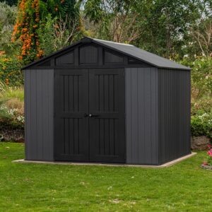10' x 8' Keter Stronghold Grey Plastic Garden Shed (3.05m x 2.43m)