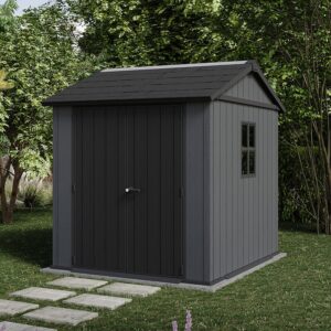 7' x 7'5 Keter Newton Plus Grey Plastic Garden Shed (2.24m x 2.30m)