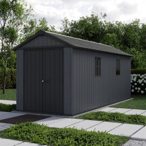 7'5 x 17' Keter Newton Plus Grey Plastic Garden Shed (2.30m x 5.39m)