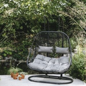 Black double hanging chair