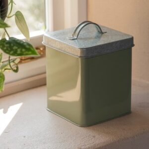 Crocus box - Crocus green with galvanised lid