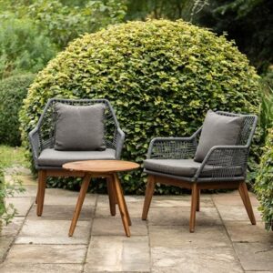 Rope cross back chair set