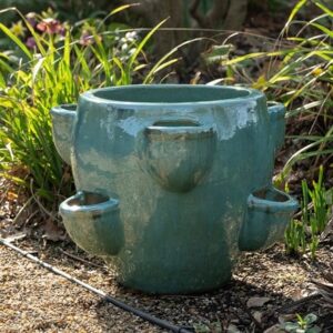 Strawberry planter - aqua